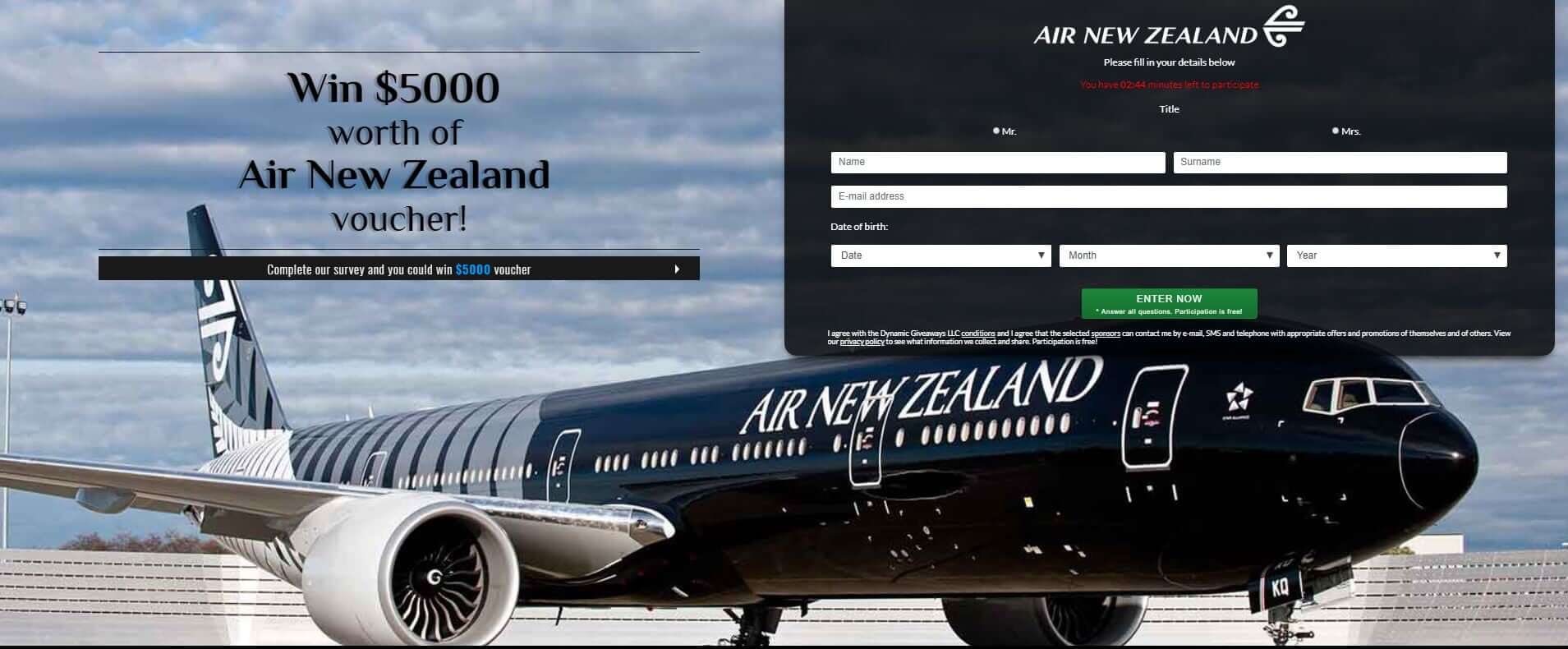 air new zealand travel vouchers